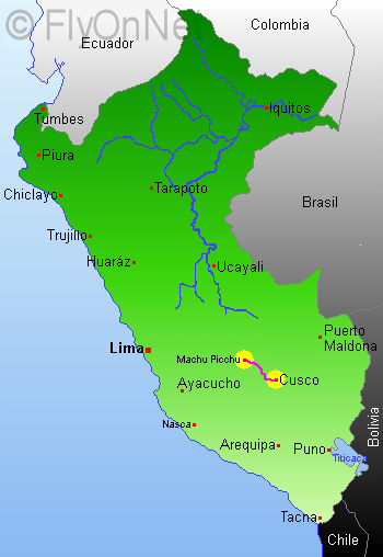 Mapas do tour à Machu Picchu