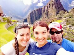 Caminhantes em Machu Picchu