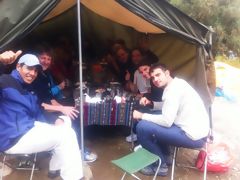 Almoço durante a caminhada