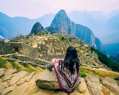 Caminhantes em Machu Picchu