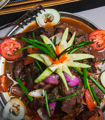 Um prato delicioso durante a caminhada na Trilha Inca Imperial